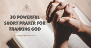 Short Prayer for Thanking God