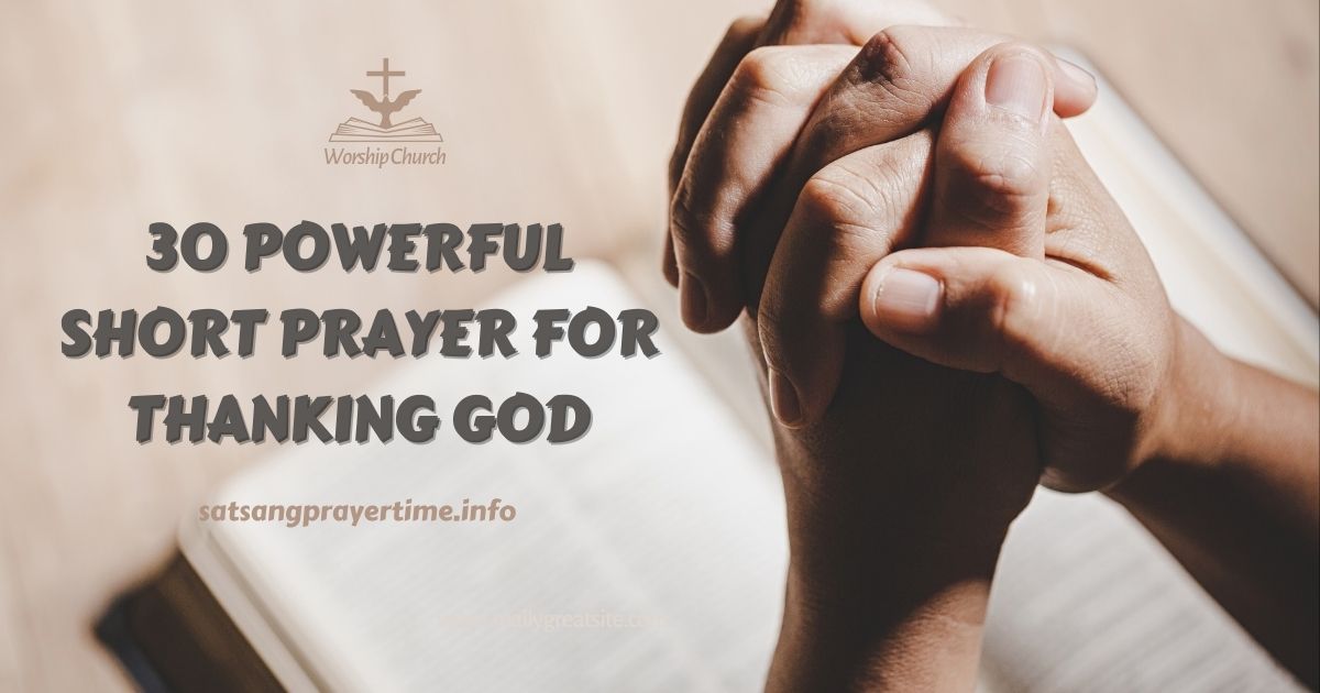 Short Prayer for Thanking God