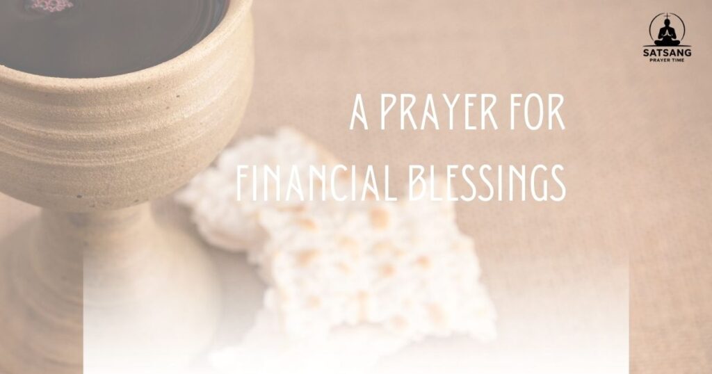 A Prayer for Financial Blessings