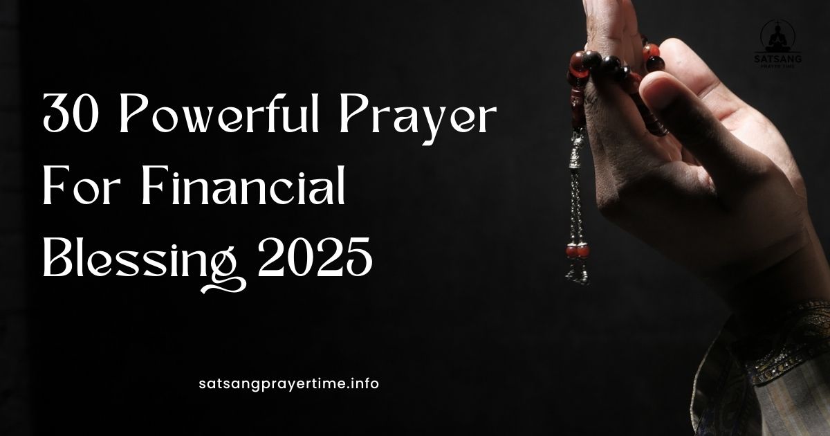 Prayer For Financial Blessing