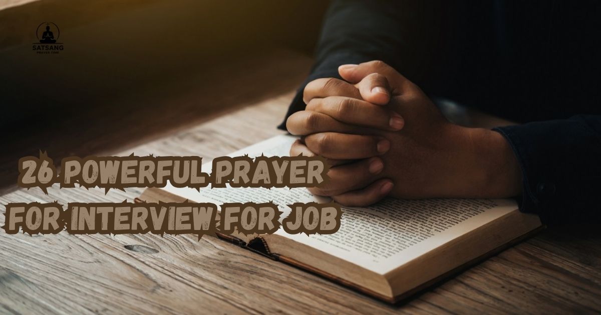 Prayer For Interview For Job
