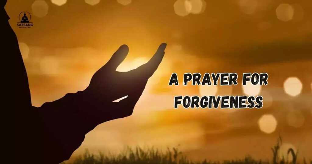 A Prayer for Forgiveness